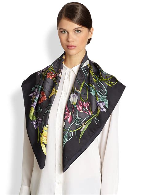 gucci silk foulard chrissy scarf|gucci silk scarf sale.